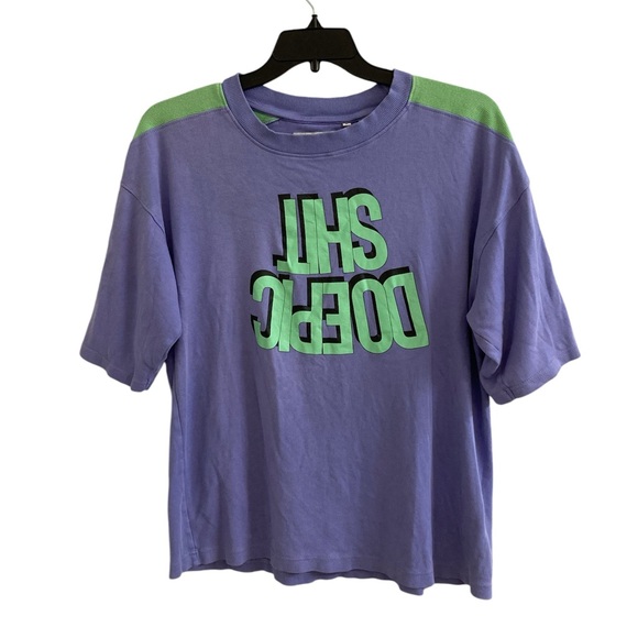 Rowdy Streetwear Shirt Mens Large Do Epic Sh*T Knit Purple Short Sleeve - Picture 1 of 5